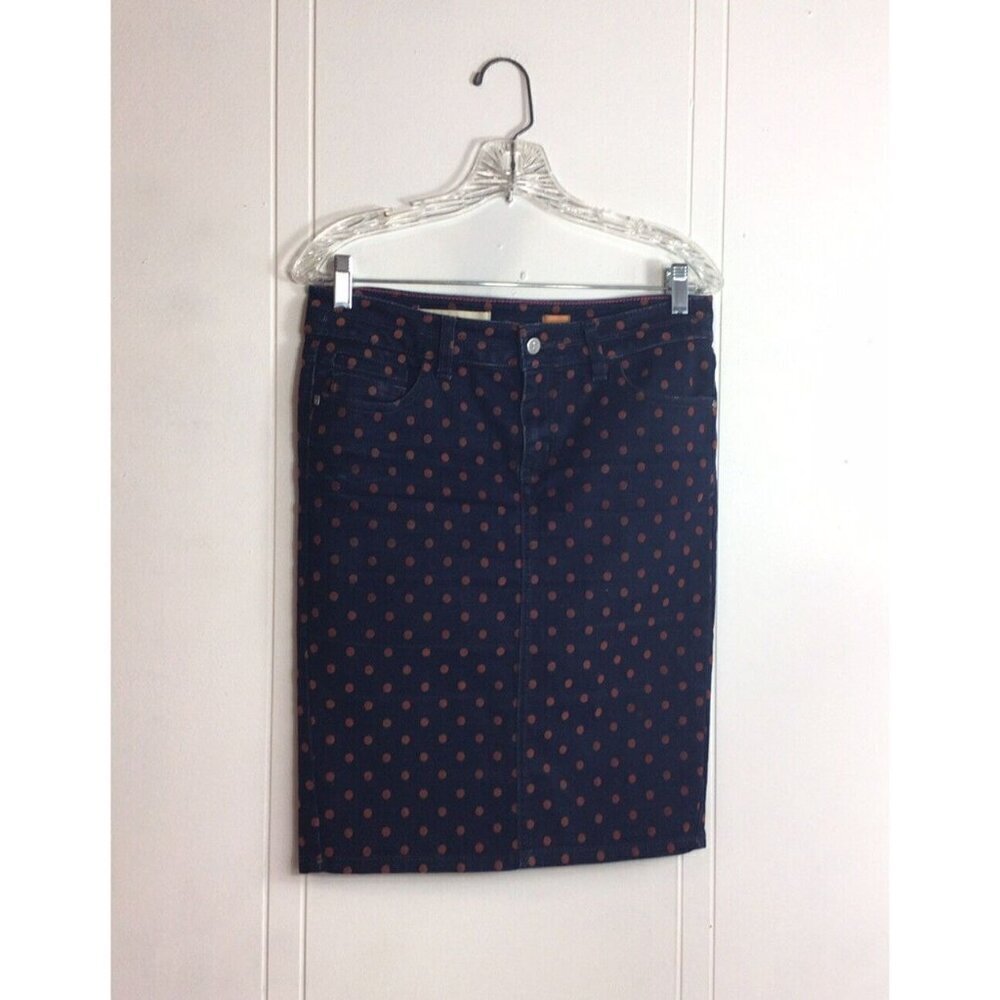 Pilcro Polka Dot Jean Skirt Womens 28